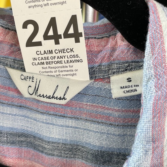 CAFFE MARRAKECH Striped Linen Blend Shirt Dress - Picture 5 of 5